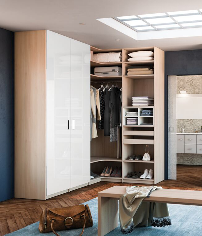 rangement d'angle buanderie sur-mesure