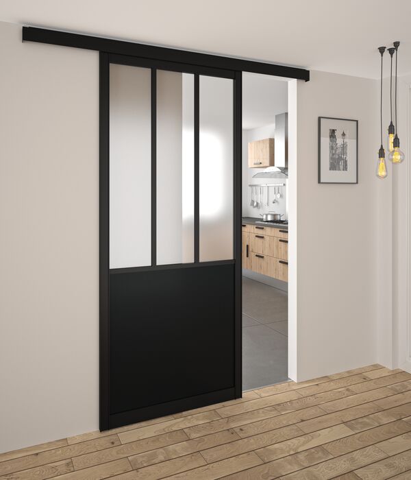 La porte de dressing coulissante garantit un style moderne pour