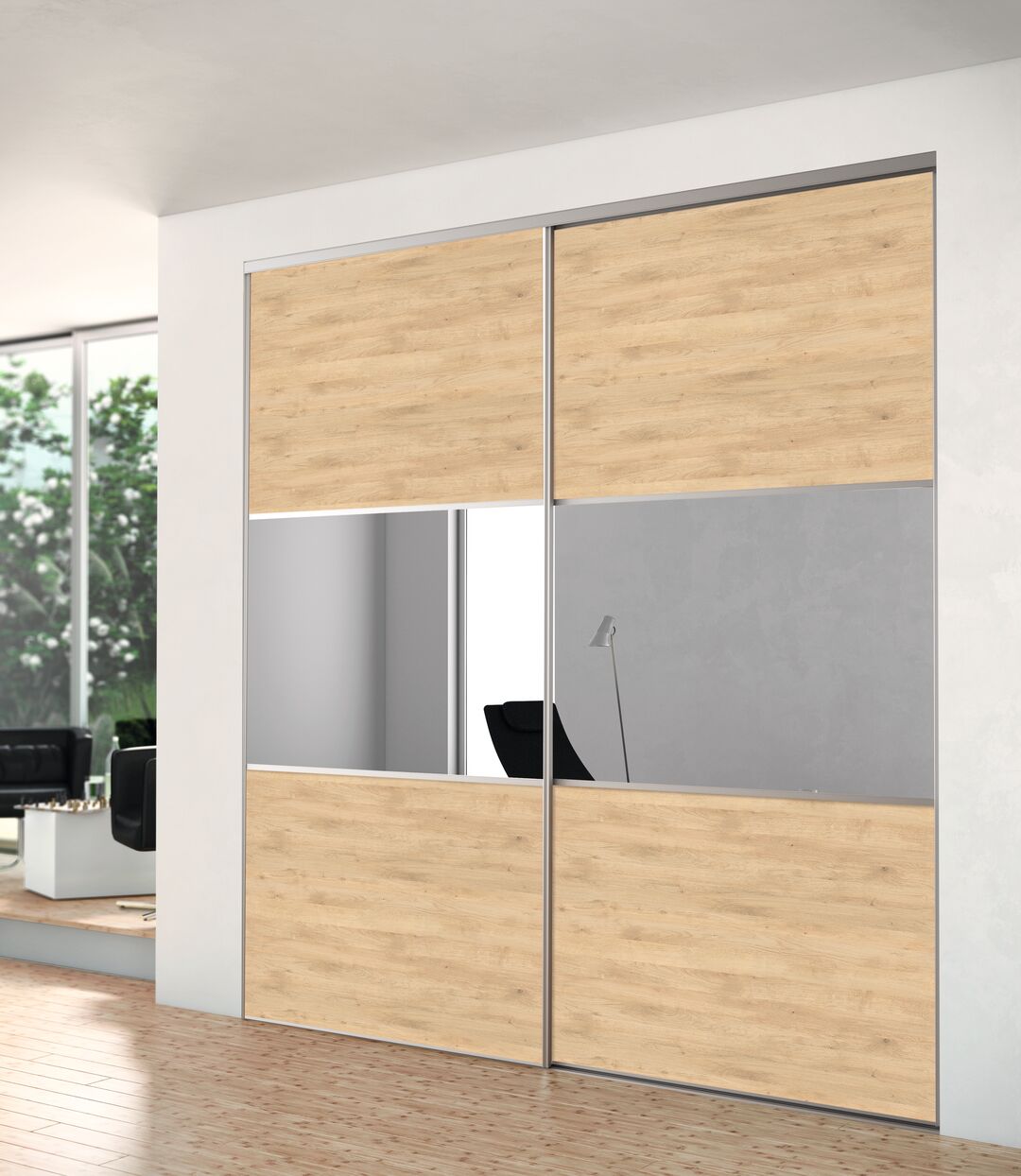 Porte de placard coulissante sur-mesure Eko 3 d'YKARIO