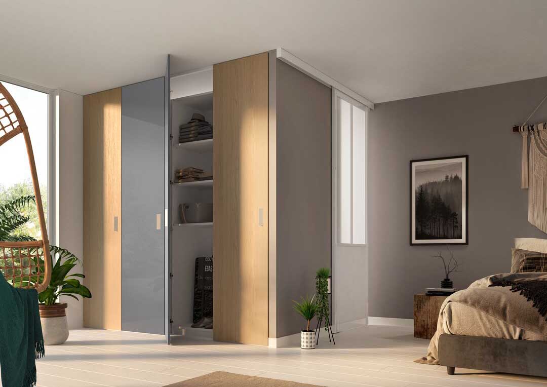 Porte de placard Loft Vertigo - Porte de placard sur mesure pliante d'ILIKO