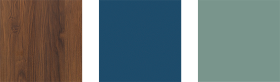 décor bois noyé fumé, bleu profond, opale