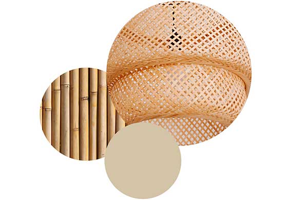 matériaux tressé, bambou, uni beige